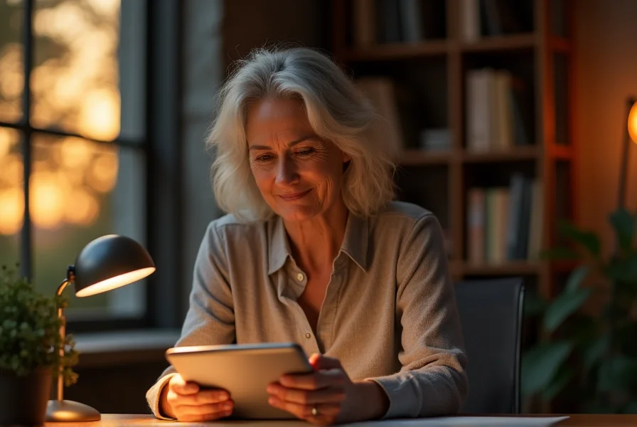 Medical professional reviewing patient records in a private setting